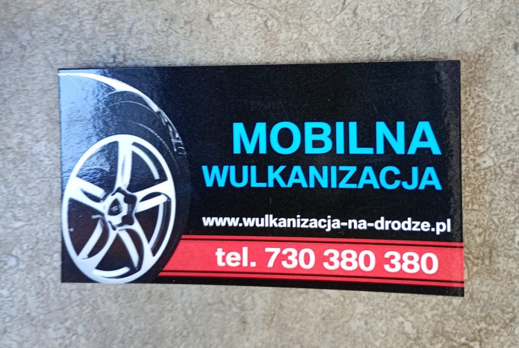 mobilna wulkanizacja - wizytówka - wulkanizacja na drodze